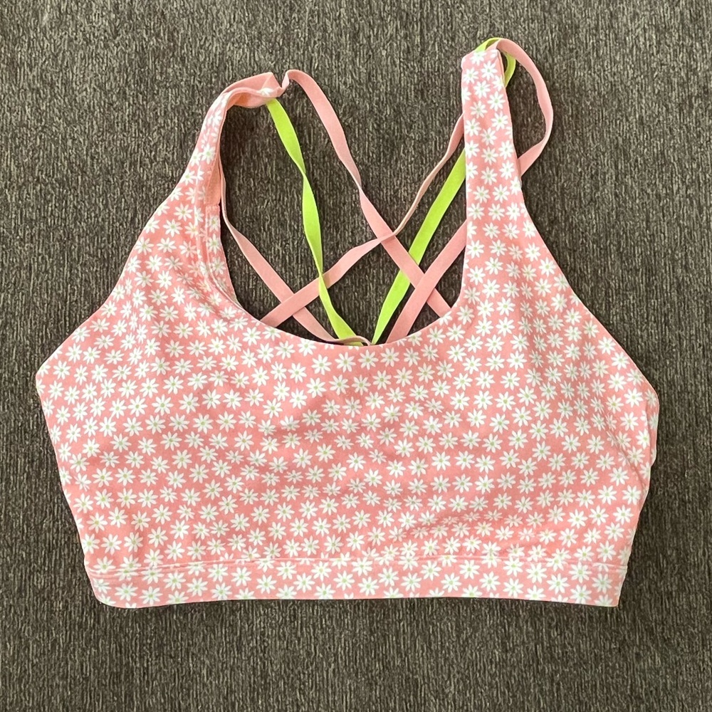 Floral sports bra